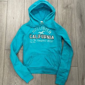Teal Hollister hooded sweatshirt